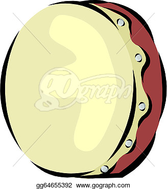 Clip Art   Traditional Tambourine  Stock Illustration Gg64655392