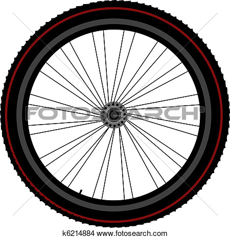 Clipart   Bike Wheel Tyre Disk And Gear  Fotosearch   Search Clip Art    