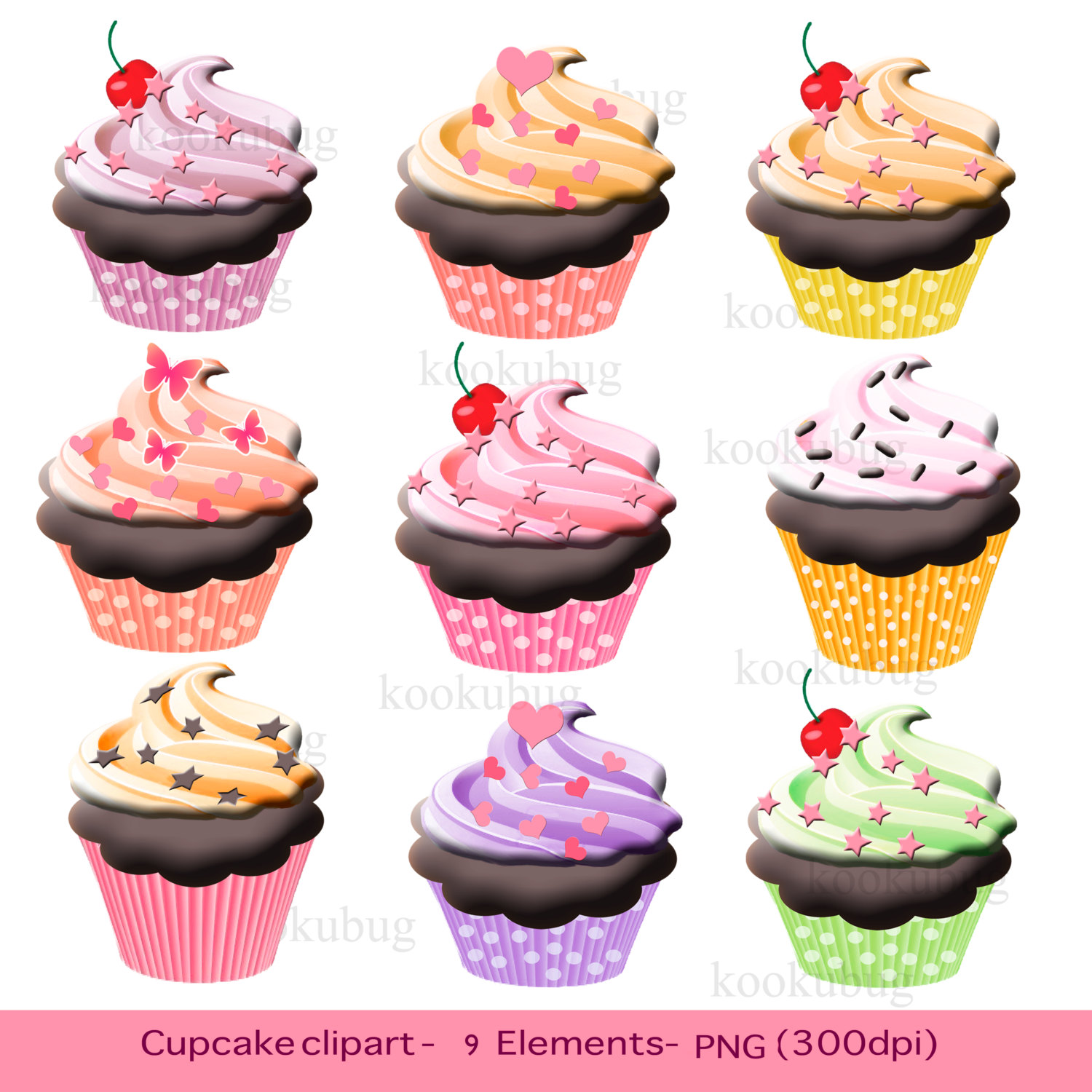 Clipart Cupcakes Royalty Free Vector Design Picture