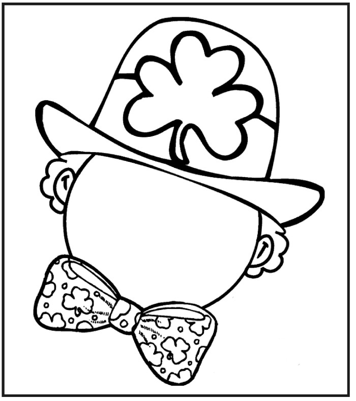 Coloring Page St Patricks Day Draw Face Leprechaun   St Patrick S