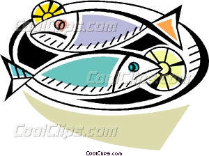 Fish Food Clip Art Fish Dinner With Lemon