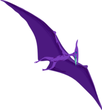 Flying Dinosaur Winged   Vector Clip Art
