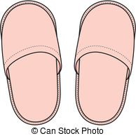 Home Slippers   Vector Illustration Of Home Slippers