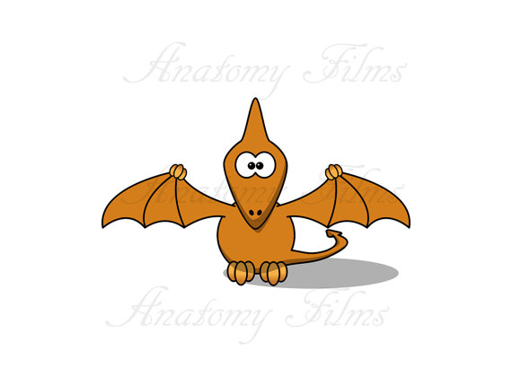 Items Similar To Flying Dinosaur Clipart Download Transfer To Pillows