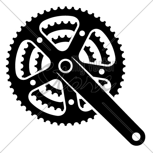 My Vector Store  Vector Bicycle Cogwheel Sprocket Crankset Symbol