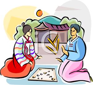 People Playing Board Games Clipart
