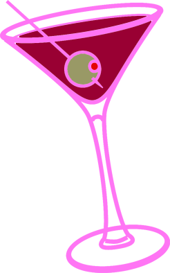 Pink Martini Glass To The Picture Clipart