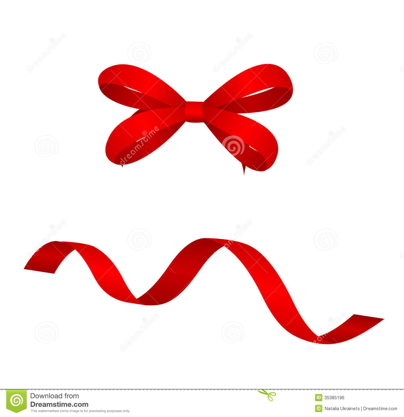 Red Ribbons And Bows Royalty Free Stock Image   Image  35385196