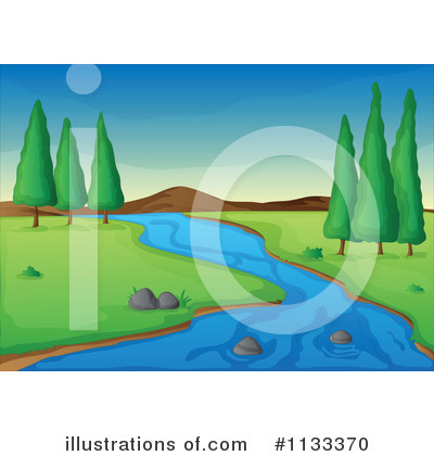 River Clipart  1133370 By Colematt   Royalty Free  Rf  Stock    