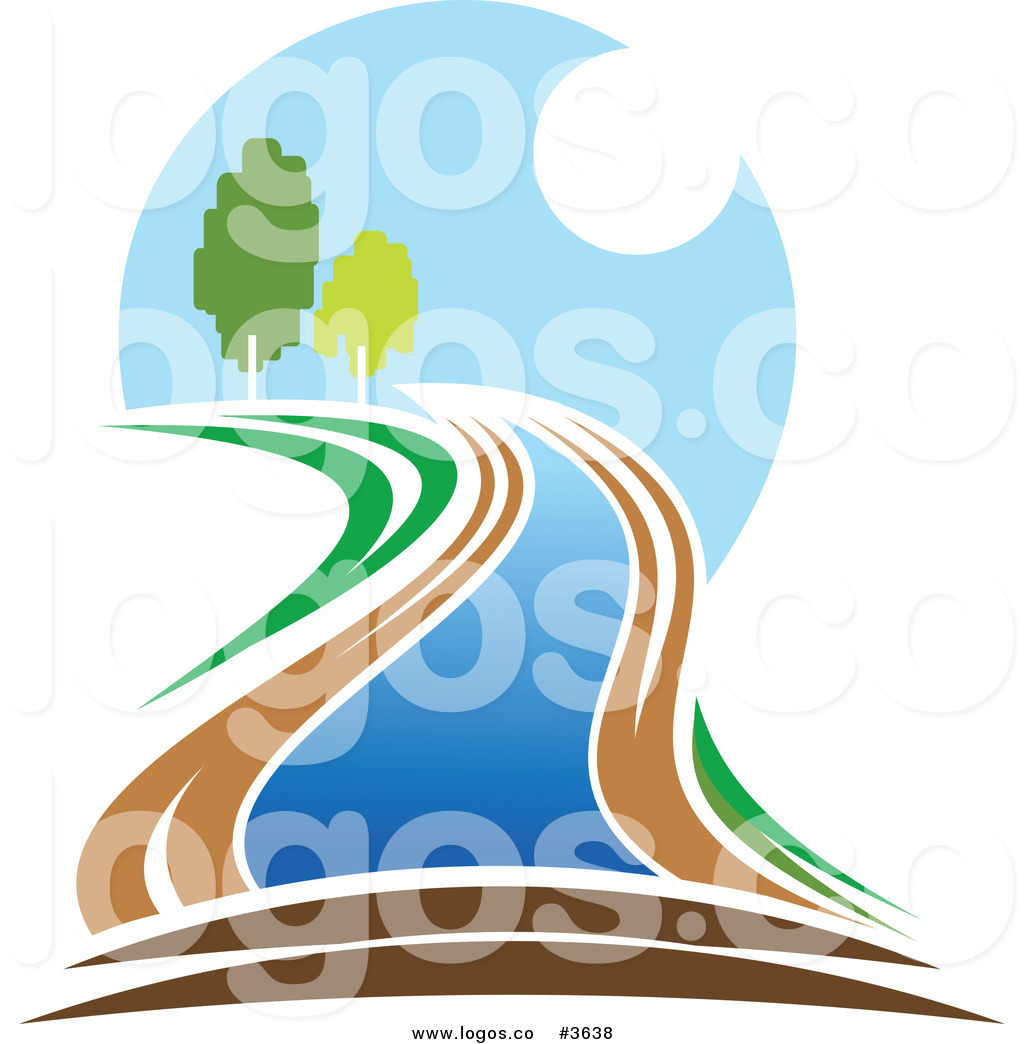 Royalty Free Clipart Illustration Of A River Logo  This Landscape