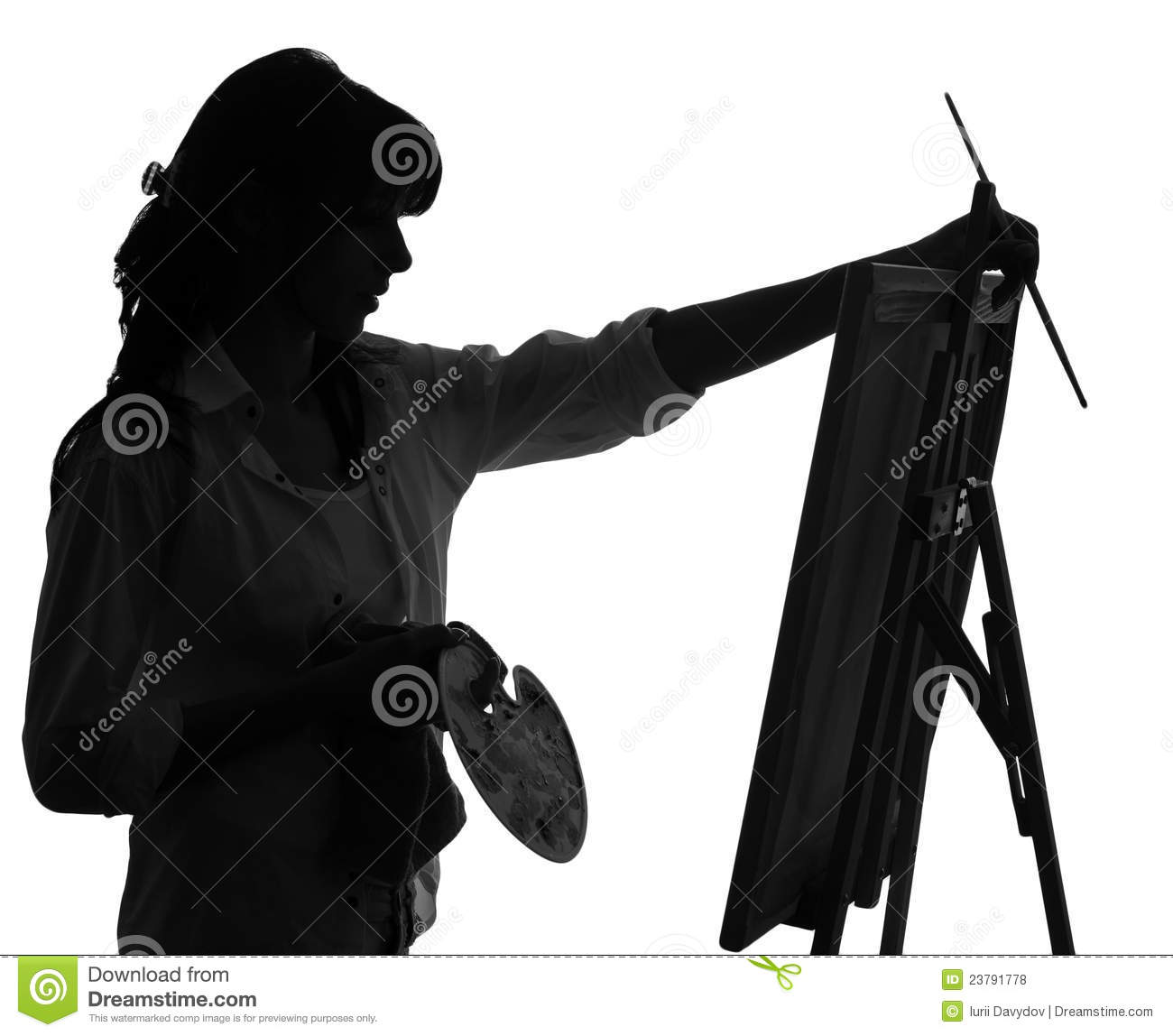 Silhouette Of Woman Artist Painting Royalty Free Stock Photos   Image    