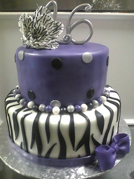 Snap Zebra Print Sweet 16 Birthday Cake Flickr Photo On Pinterest Rss