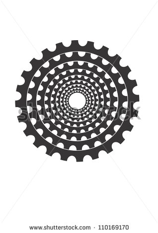This Illustration Depicts Bicycle Gears   Stock Vector