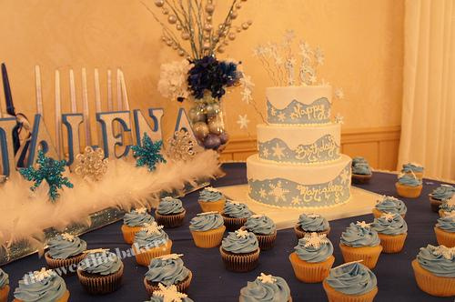 Winter Wonderland Sweet 16 Cake And Cupcakes   Flickr   Photo Sharing 
