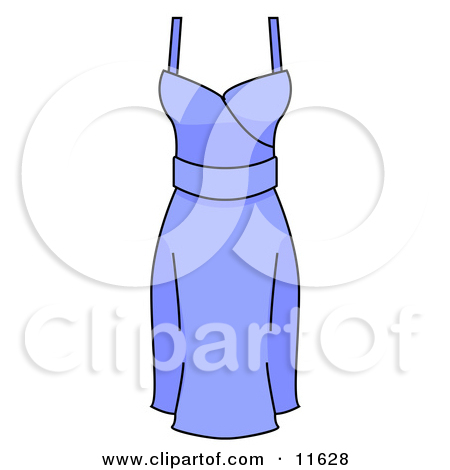 Womans Blue Dress With Spaghetti Straps