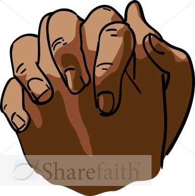 African American Clasped Hands   Prayer Clipart