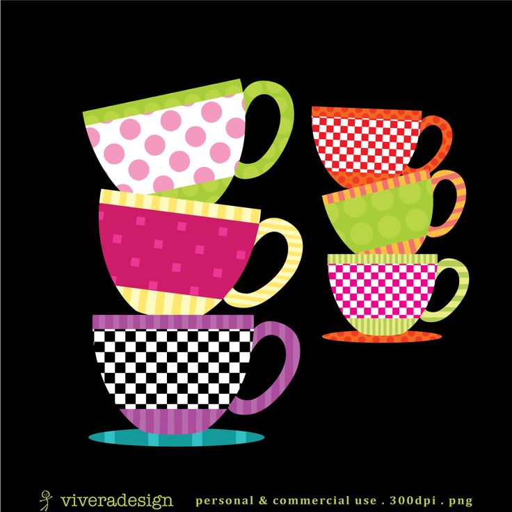 Alice In Wonderland Tea Cup Clip Art Patterned Teacup Clipart