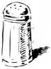 Black And White Salt Shaker   Royalty Free Clipart Picture