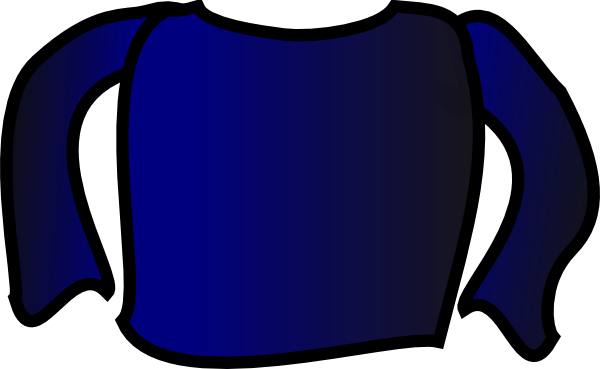 Blue Long Sleeve Shirt Clip Art At Clker Com   Vector Clip Art Online