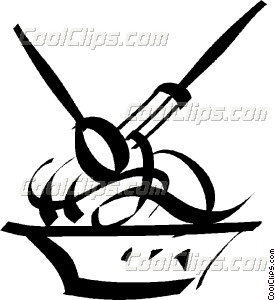 Bowl Of Spaghetti Vector Clip Art