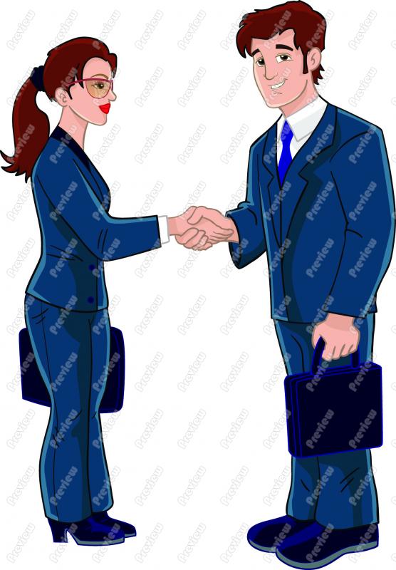 Businessman And Woman Clip Art