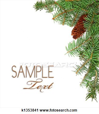 Christmas Rustic Image Of Pine Tree Stems And A Pinecone View Large