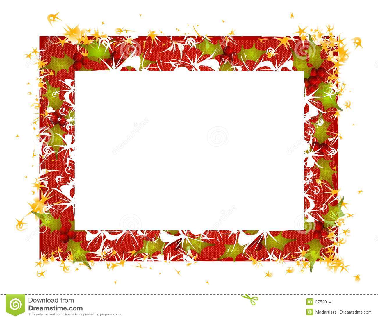 Clip Art Illustration Featuring A Decorative Rustic Looking Christmas