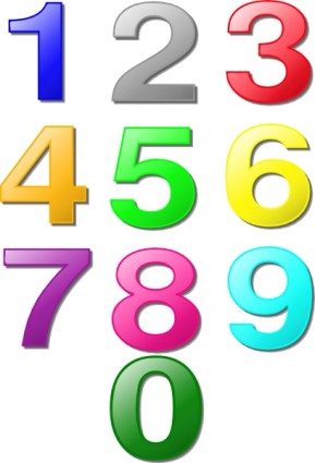 Colorful Numbers Clip Art Vector Clip Art   Free Vector For Free