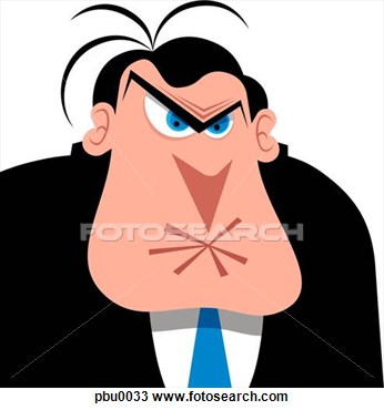 Drawing   Angry Man With Pursed Lips  Fotosearch   Search Clipart    