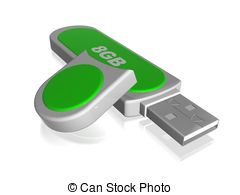 Flash Drive   3d Illustration Of Flash Drive