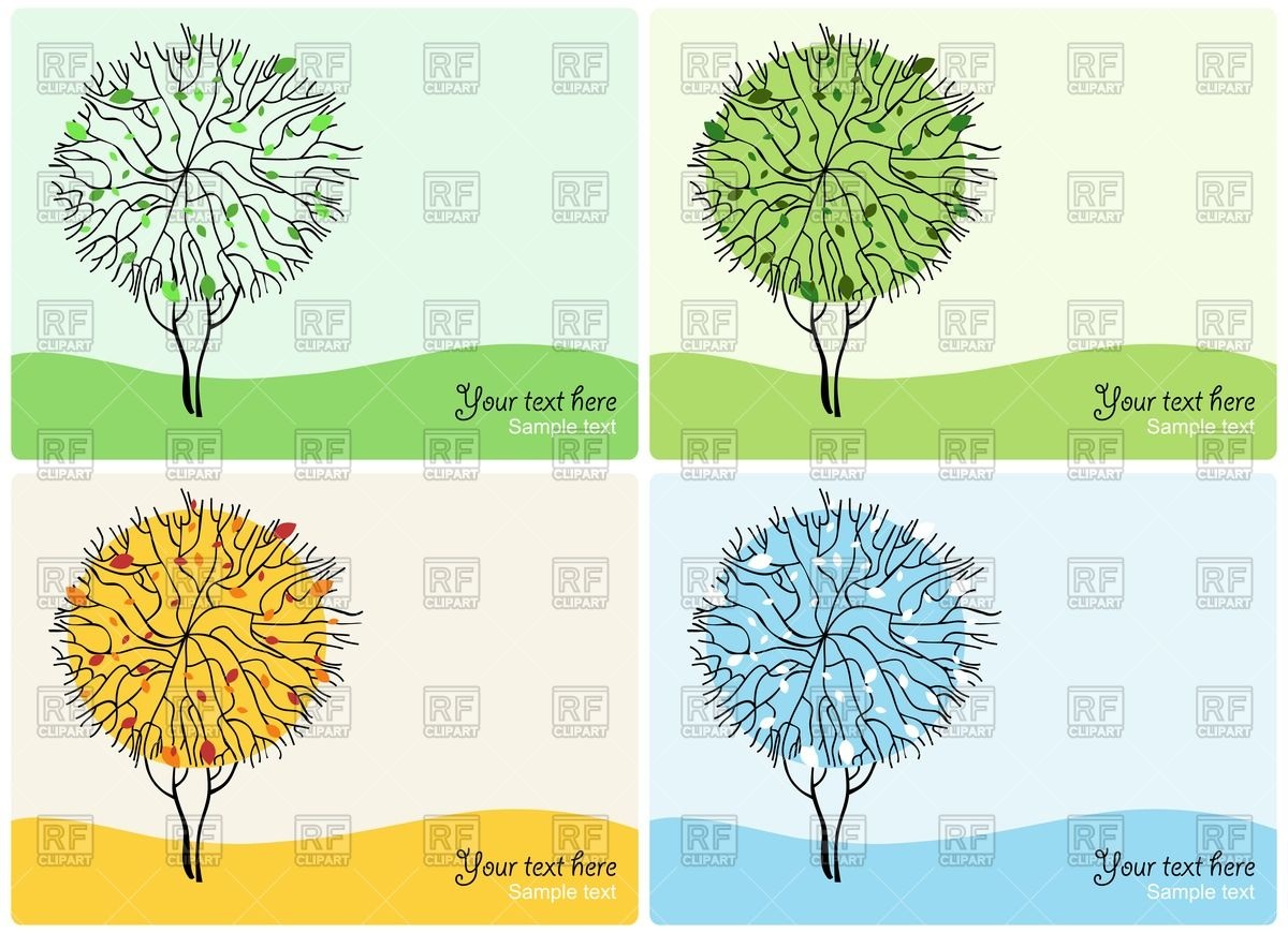 Four Seasons   Tree 45451 Download Royalty Free Vector Clipart  Eps 