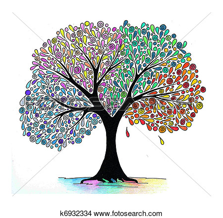 Four Seasons Tree Clipart Of A Four Seasons Tree