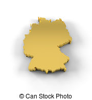 Germany Map 3d Gold   High Resolution Germany Map In 3d In   