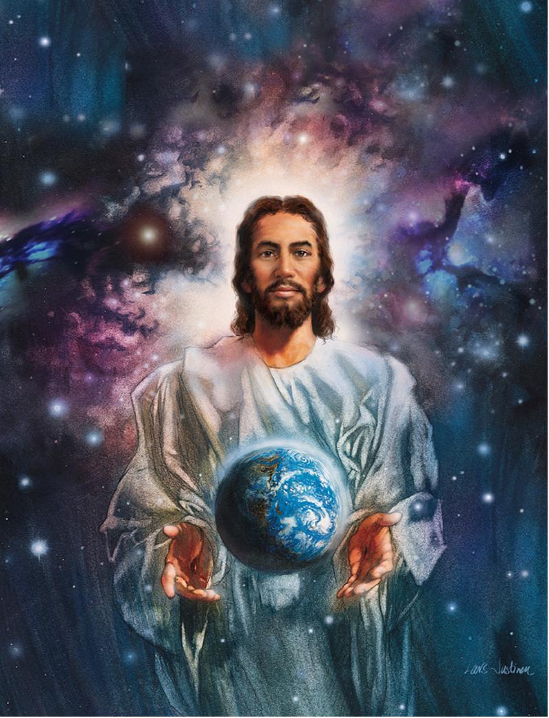 God Hands Hodling The Earth And Jesus Christ Saving The Globe Pictures
