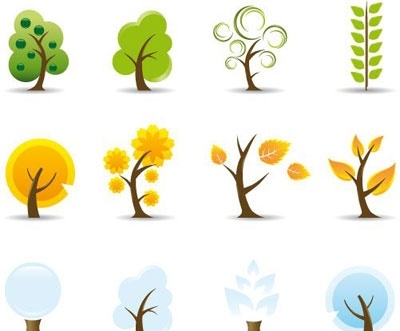 Home   Clip Arts   Four Seasons Tree Icons