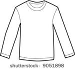 Long Sleeve T Shirt Illustration   Stock Vector