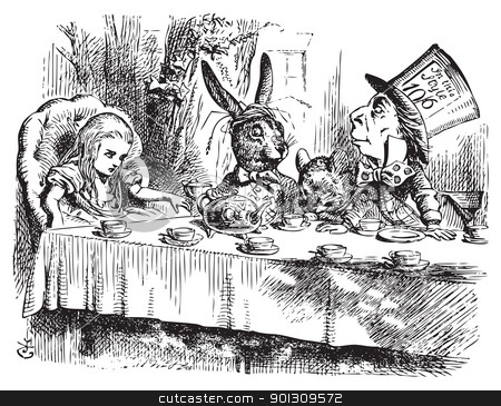 Mad Hatters Tea Party Alice In Wonderland Original Vintage Eng Stock