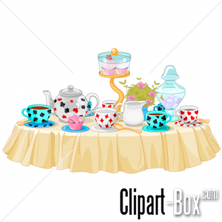 Pin Clipart Alice At A Tea Party In Wonderland Royalty Free Vector On