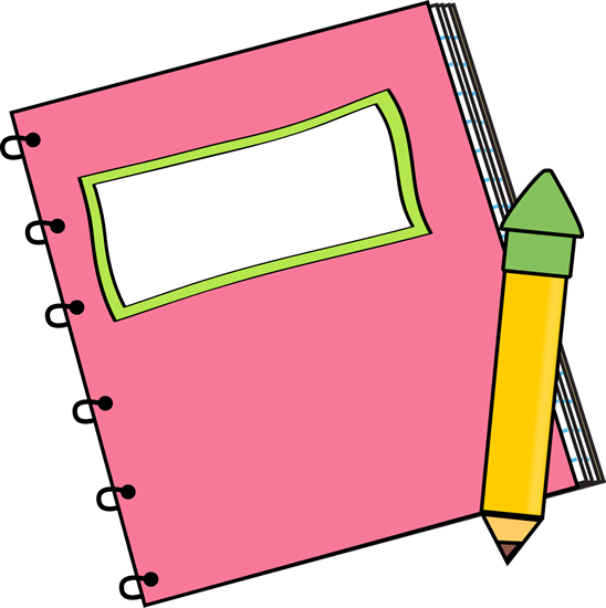 Pink Notebook With A Pencil Clip Art   Pink Notebook With A Pencil    