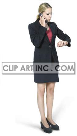 Professional Corporate Female Woman Businessperson Calling Meeting    