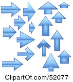 Rf Clipart Illustration Of A Digital Collage Of Blue Arrows Pointing