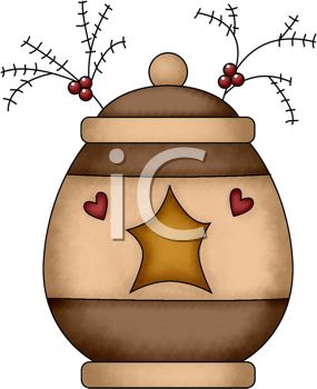 Rustic Christmas Design Of A Cookie Jar