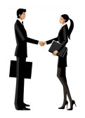     Shaking Hands Clip Art 15822425 Business Man And Woman Shaking Hands