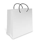 Shopping Bag Clipart Black And White One Classic White Shopping Bag