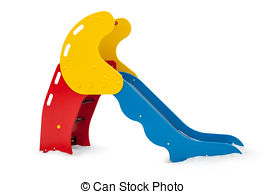 Single Small Playground Slide Stock Illustration