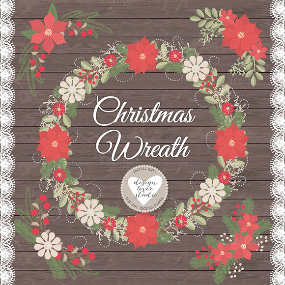 Vector Rustic Christmas Clipart
