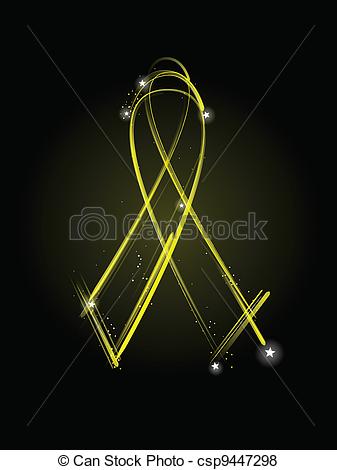 Vektor   Yellow Veteran S Ribbon   Stock Illustration Lizenzfreie