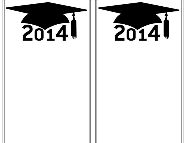 2014 Graduation 2up Invitations W  Envelopes 5 5x8 5 12 Pk