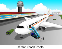 Airport Illustrations And Clipart  20834 Airport Royalty Free