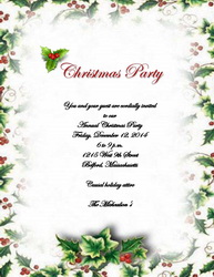Christmas Invitations   Free Templates Clip Art And Wording